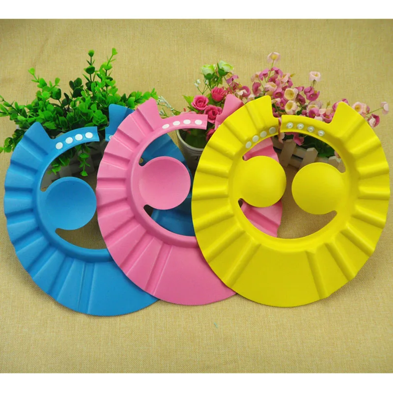 Регулируемый Детские шапочка для душа EVA шампунь купания мытья волос козырек