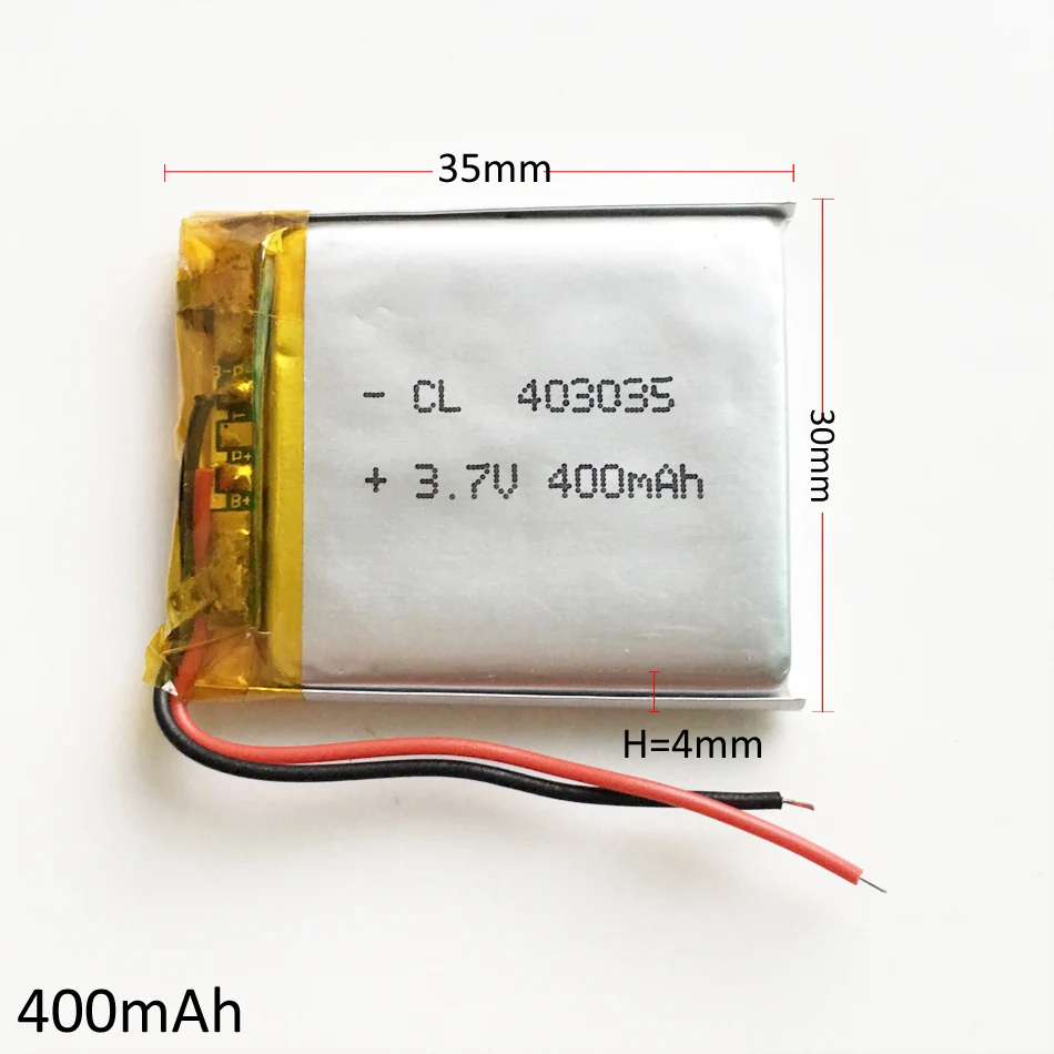 3,7 V 400mAh 403035 литий-полимерная аккумуляторная батарея для DIY Mp3 DVD камеры gps psp bluetooth электронная часть
