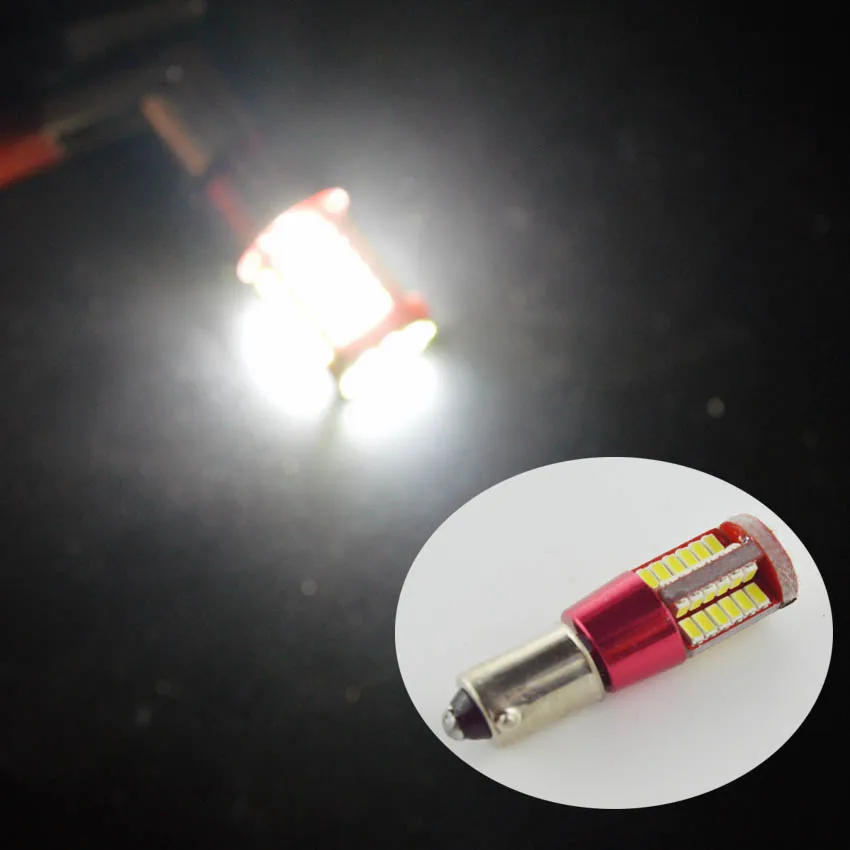 2 шт. BAY9S 57 SMD 3014 Canbus лампы ошибок h21w обратный резервный Парковка светодиодный лампы внутреннего освещения белый 12V
