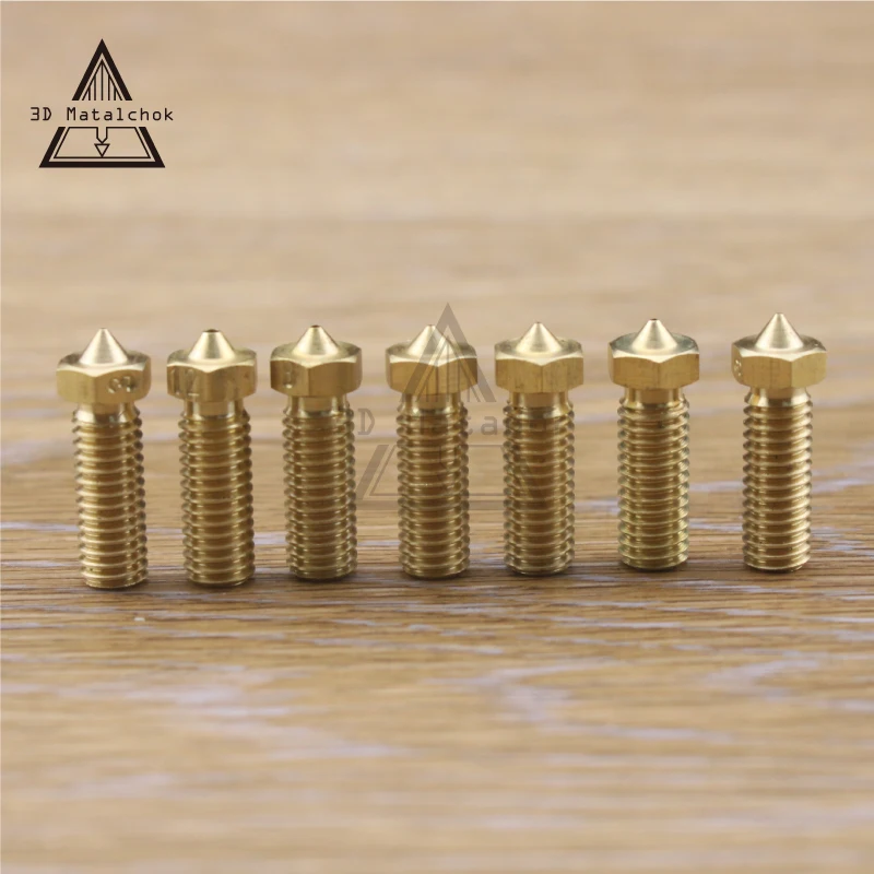

4PCS All metal Brass Volcano Nozzle 0.2mm/0.3mm/0.4mm/0.6mm/0.8mm/1.0mm/1.2mm 1.75mm/3mm Lengthen Crater hotend,3D Printer