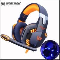 kotion each gaming headset game headphones deep bass stereo earphone with led light microphone mic for pc laptop ps4 xbox