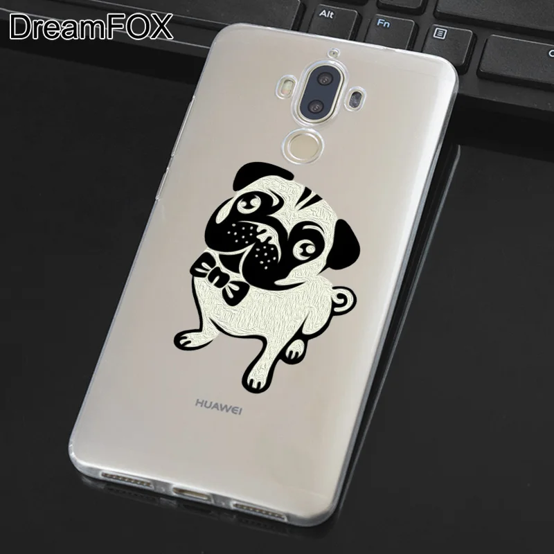 DREAMFOX M281 Мопс Собака Французский щенок бульдога Мягкий ТПУ силиконовый чехол для