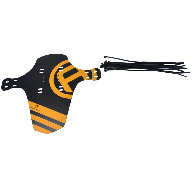 Высокое Качество PP Велосипедное крыло портативное Быстроразъемное горное дорожное снаряжение велосипедная передняя вилка Задняя седельная рейка крыло брызговик - Цвет: Black Yellow 2