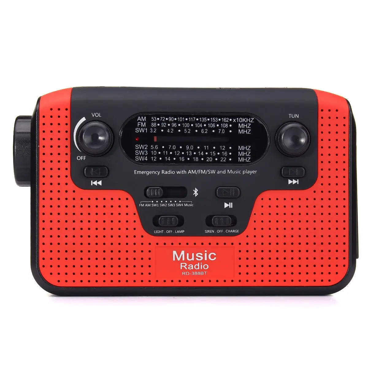 Портативный уличный bluetooth радиоприемник LEORY ручной на солнечной батарее для