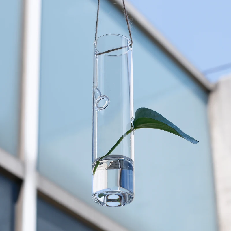 

Creative Upright Vase Office Desktop Ornaments Micro Landscape Long Tube Glass Vase Home Fashion Jewelry Home Decoration