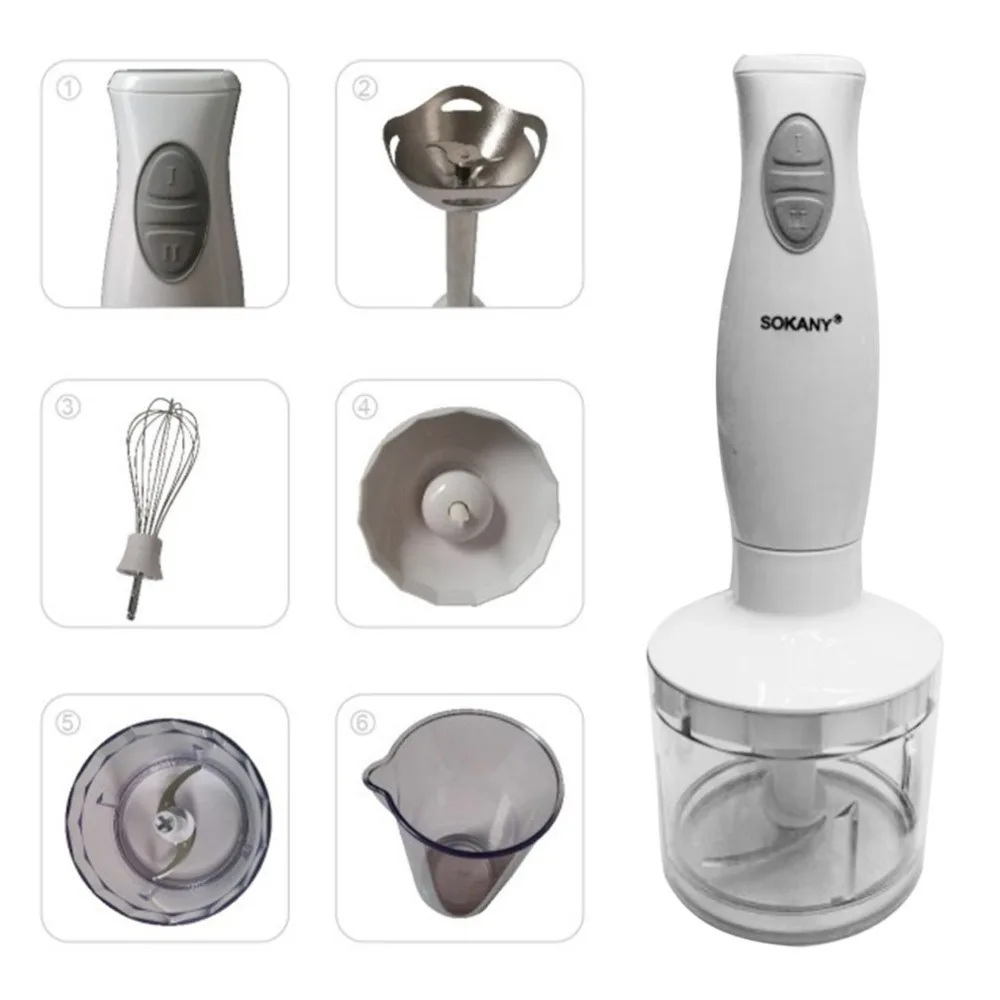 Multifunctional Stainless Steel Hand Blender 200W High Power Electric Meat Mixer Egg Beater Food Cooking Tools | Бытовая техника