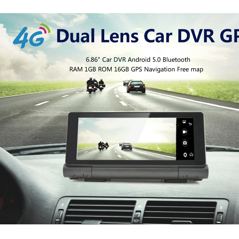 Junsun E28 Видеорегистраторы для автомобилей Камера 4 г поддерживается плюс Android 5.0 GPS