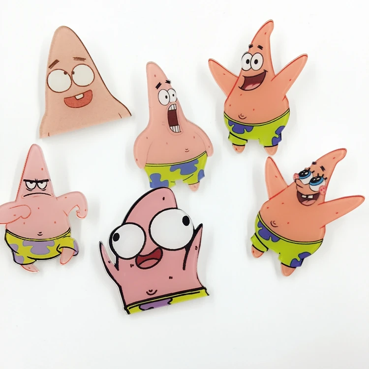 7 вариантов дизайна красивый мультфильм Патрик звезда Дети DIY Одежда украшения