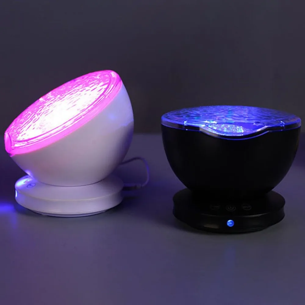 Creative Ocean Wave Projector Light LED Night 7 Colors Lamp Nightlight Illusion For Baby Children | Лампы и освещение