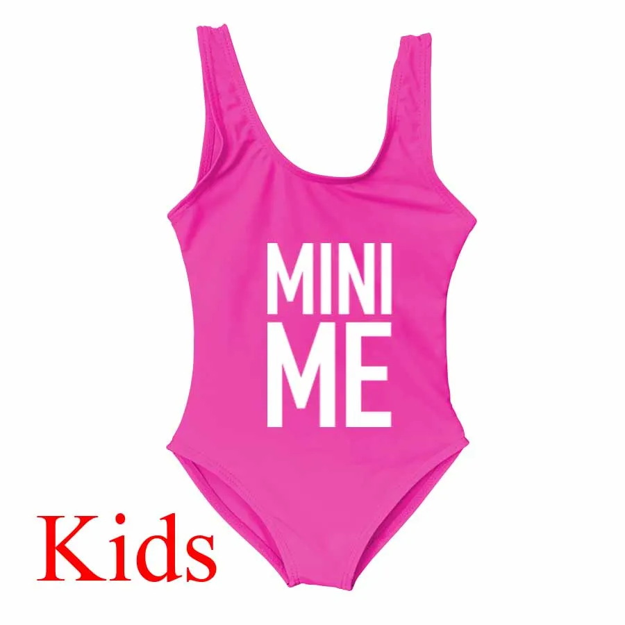 Kid Purple Red Новые Купальники для мамы и дочки; одинаковые комплекты одежды для семьи; бикини для мамы и дочки; слитный купальник - Цвет: Kid Purple Red