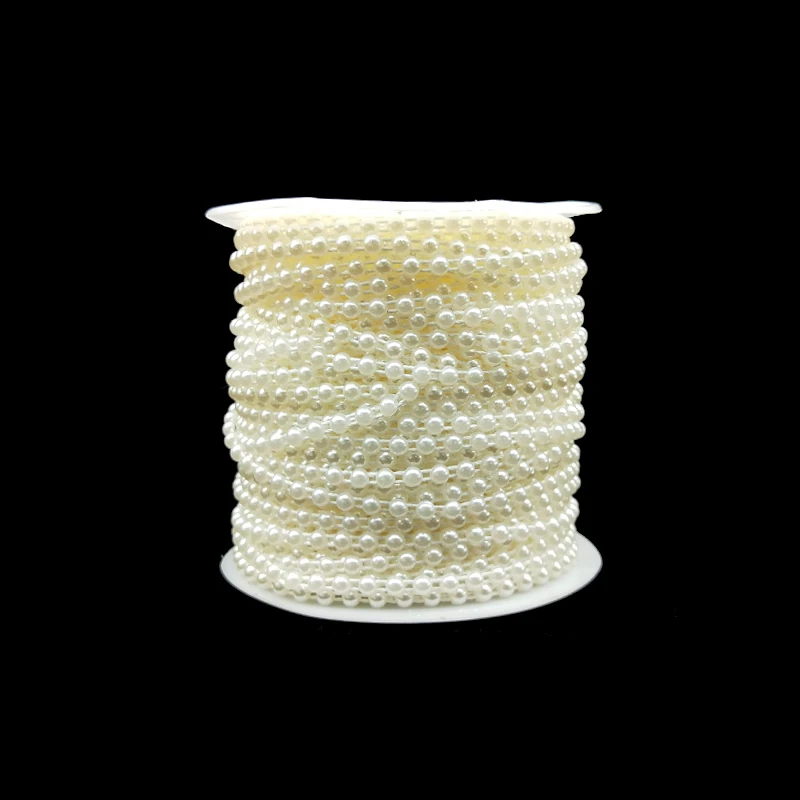 Rice White 5 ярдов 4 мм полукруглые жемчужные бусины Diy товары для рукоделия украшения свадебные платья Аксессуары Горячая Распродажа бусин - Цвет: Rice White