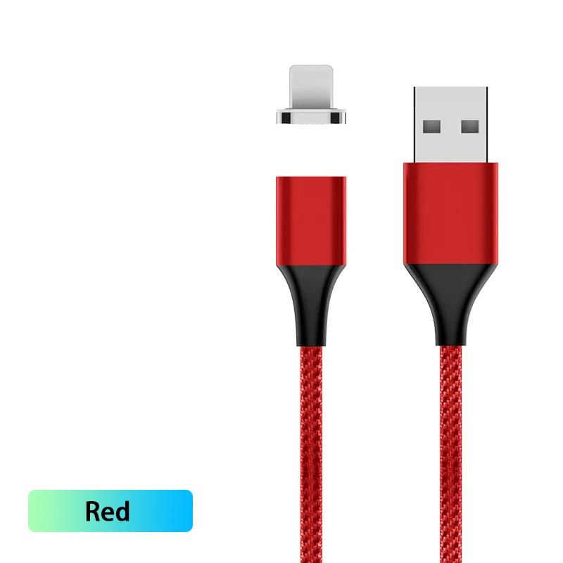 Red Магнитный Micro USB кабель 3A Быстрая зарядка данных Microusb зарядное устройство Шнур для iphone 7 8 X type C кабель для huawei Xiaomi samsung S10 - Тип штекера: Red