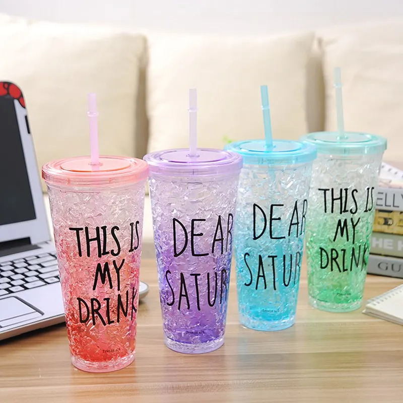 2017 Горячая распродажа! пластиковые кружки двойными стенками творческий Кружка BPA