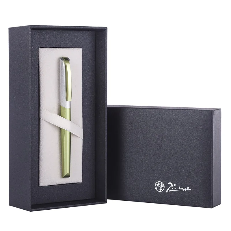 Willow-Green Пикассо 960 красота Riemann процесс резки алюминиевая авторучка и металлическая коробка пишущий подарочный набор для мужчин и женщин/офис/выпускник - Цвет: Willow-Green