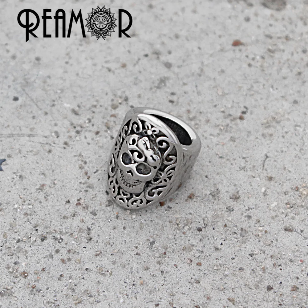 Бусины шармы REAMOR из нержавеющей стали 316L в стиле панк 5 шт.|european charm beads|charm beadsbead