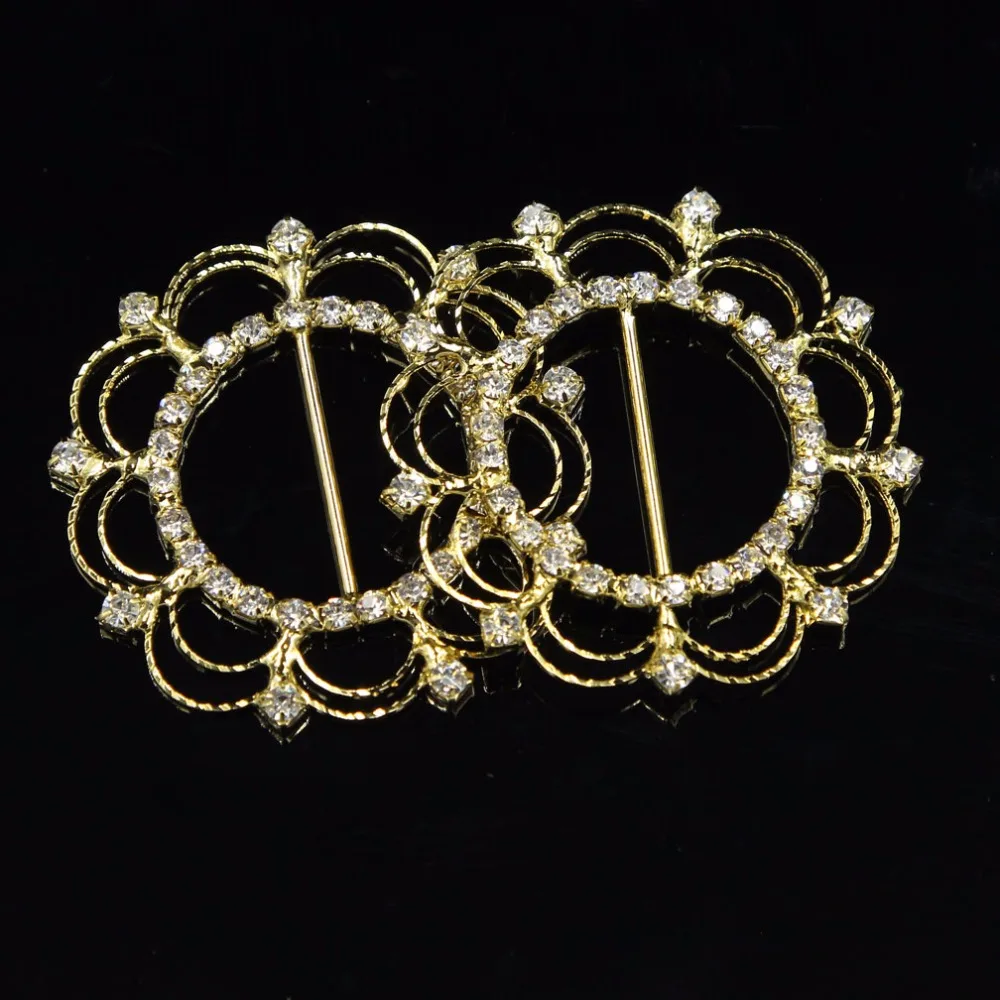 Цветочные пуговицы золотые хрустальные стразы пряжки-ползунки пригласительные