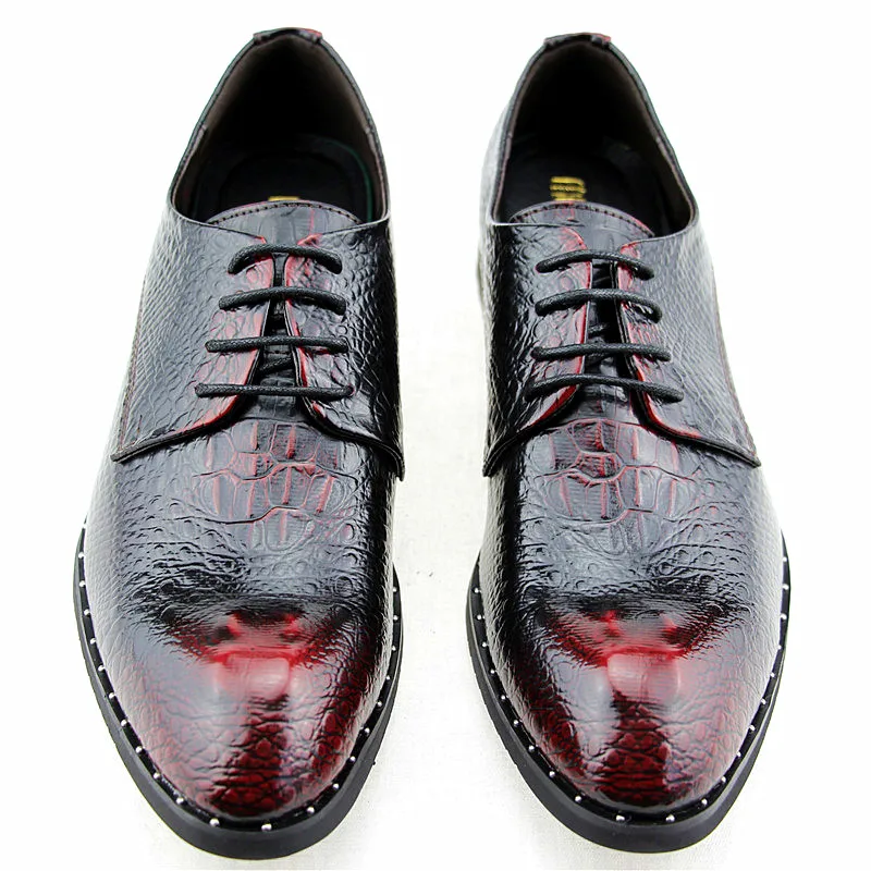 Movechain/Мужские модельные туфли из натуральной кожи с крокодиловым лицевым