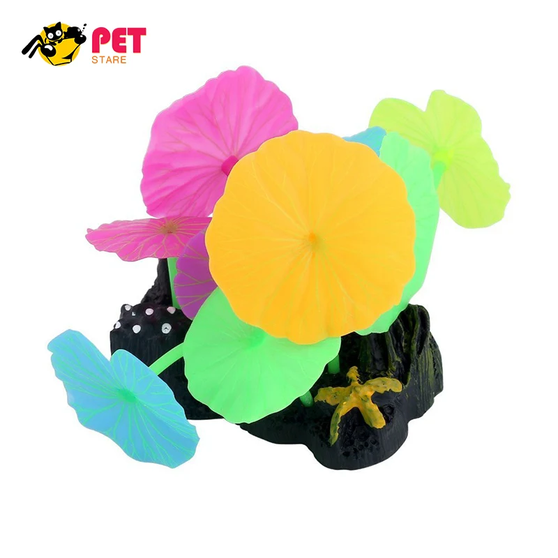 Аквариум украшения растения светящийся эффект искусственного силиконовые