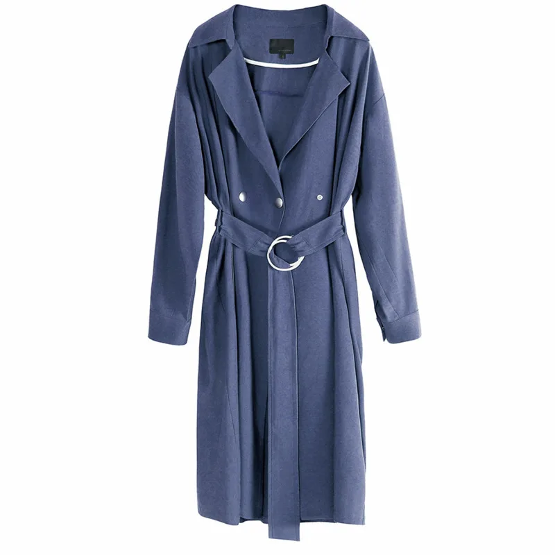 2019 new Korean Fashion Clothing New Khaki Trench Coat For Women Windbreaker Autumn Winter Clothes Slim Elegant Overcoat J048 | Женская