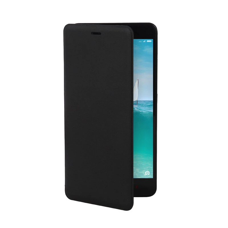 100% Оригинальный чехол для xiaomi redmi note 2 защитный откидной Чехол Матовый кожаный 5
