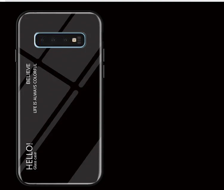 Чехол для samsung Galaxy S10 задняя крышка lite чехол Премиум закаленное Стекло яркий
