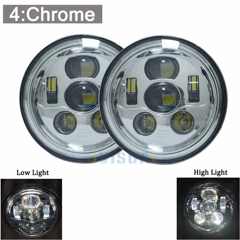 50W(4Chrome) 2 шт. " 45 Вт светодиодный головной светильник для Jeep CJ/Wrangler JK светодиодный светильник для Land Rover Defender Lada 4x4 Niva H4 H13 головной светильник s - Испускаемый цвет: 50W(4Chrome)