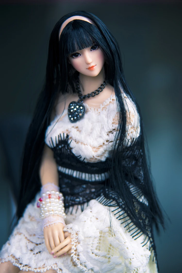 1/6 женский аксессуар для головы OB027 девушка розовый/черный волосы SNH 48 Nihon Junjo Kenji плотная резная модель для тела 1" бледная кожа