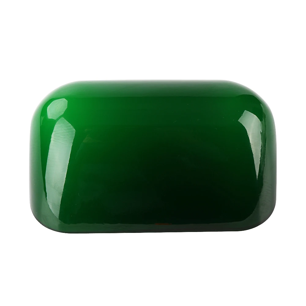 Jade green glass bankers яркая крышка лампы Bankers стеклянный абажур запасной Абажур размер L15 см W9.5 см