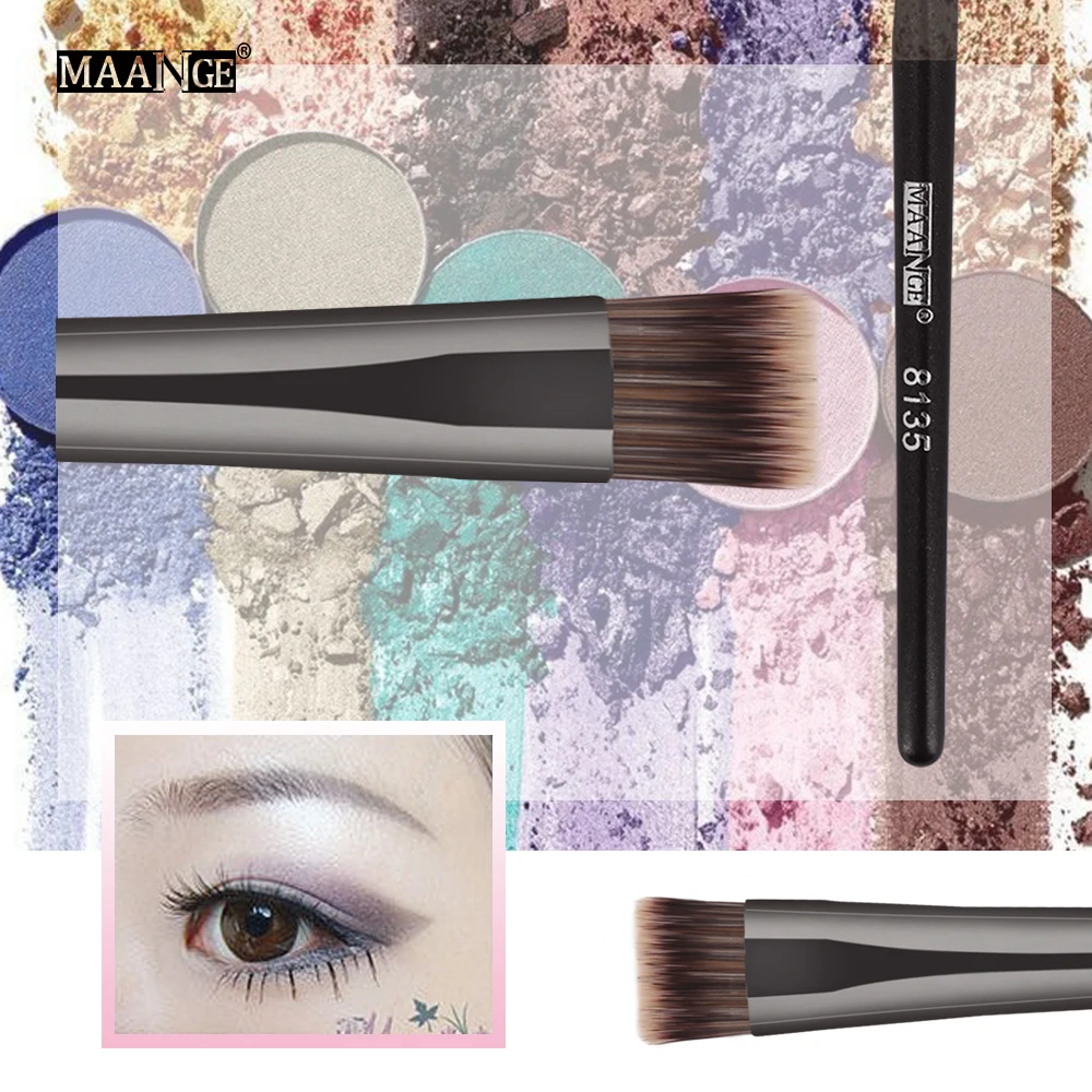 MAANGE Wooden Handle Synthetic Fiber Eyeshadow Brush High Light Foundation Makeup Eye Shadow Maquillage Make Up Tool | Красота и
