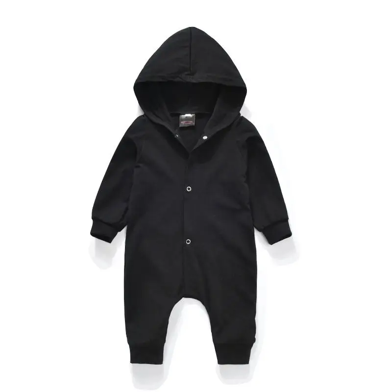 new black romper Одежда для маленьких мальчиков, детские комбинезоны с длинными рукавами, черный комбинезон, костюм для подвижных игр, Одежда для новорожденных мальчиков, костюм для детей 0-24 м - Цвет: new black romper