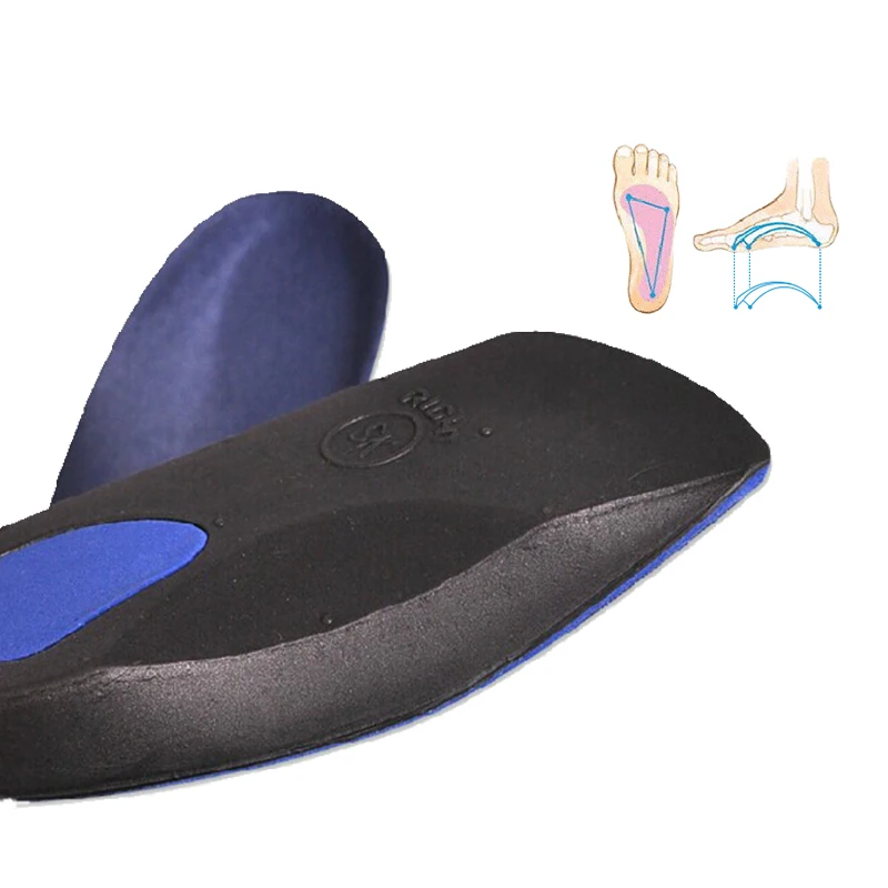 Unisex 3/4 Orthotics Arch Support Heel Pad for Flat Feet Correction, Plantar Fasciitis Insert Heel Spur EVA Insoles Foot Care