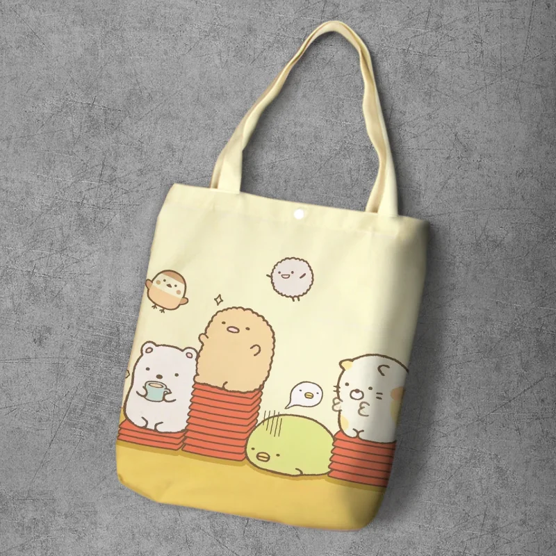 IVYYE Sumikko gurashi, модная, аниме, складная, Холщовая Сумка для покупок, повседневные сумки на плечо, настраиваемая Сумка-тоут, женская, для девочек, Новинка