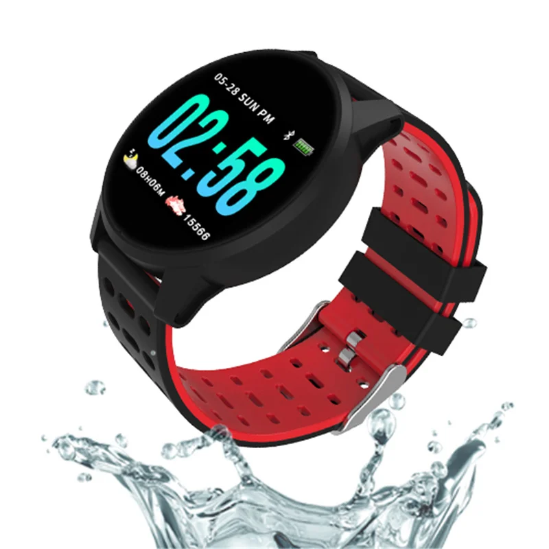 Wearfit Смарт-часы W1 для мужчин кровяное давление фитнес-трекер для измерения сердечного ритма шагомер мужские спортивные Смарт-часы для Android IOS Телефон