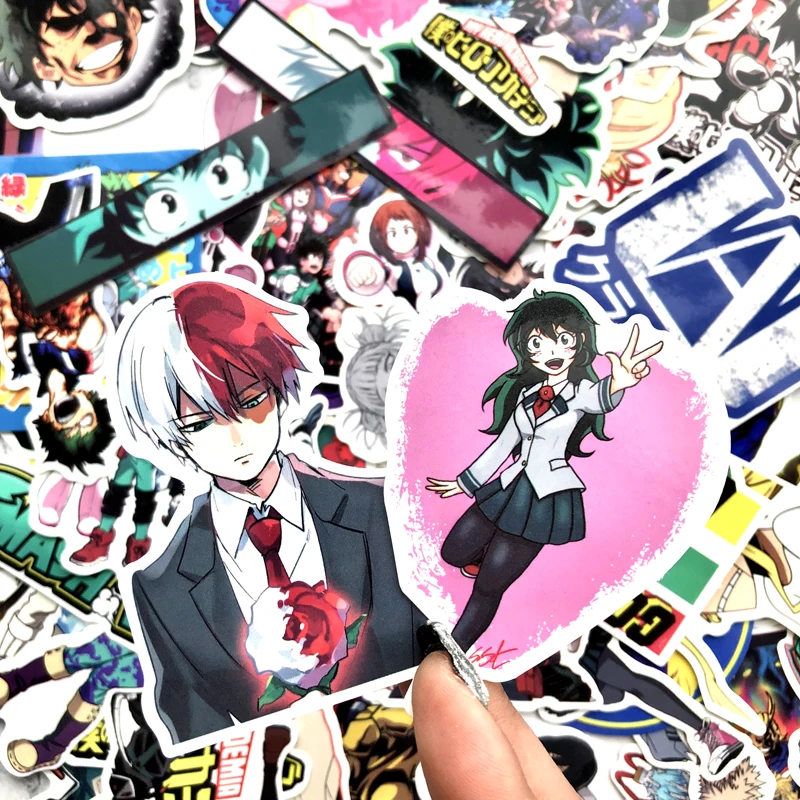70 шт. наклейки на чемодан моя геройская академия ноутбук скейтборд Izuku Midoriya All Might