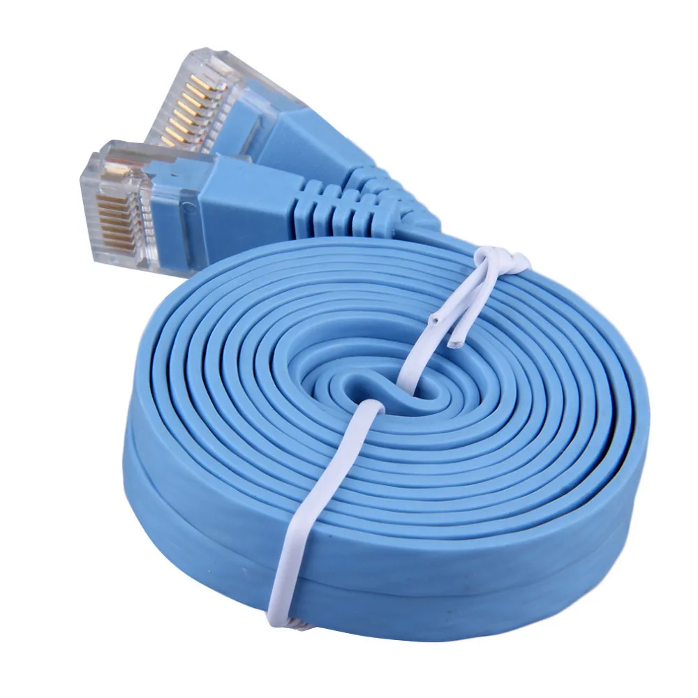 CAT6 Flat Ethernet Cable RJ45 Lan Cable Networking Ethernet Patch Cord for Computer Router Laptop 0.5M/1M/2M/3M/5M/8M Length images - 6