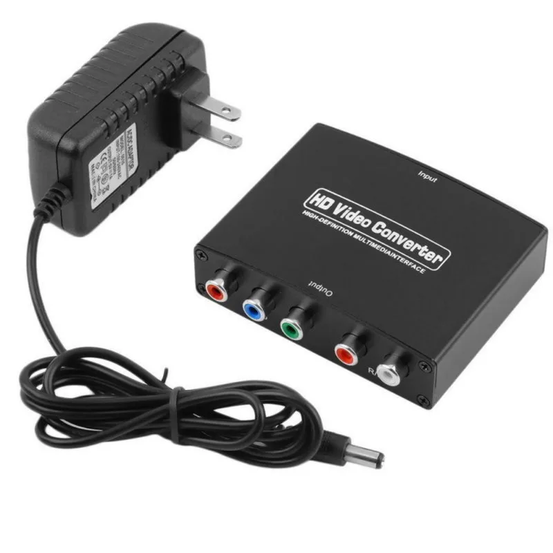 HDMI к 5RCA RGB компонент YPbPr видео + R/L аудио адаптер конвертер HD ТВ DVD | Электроника