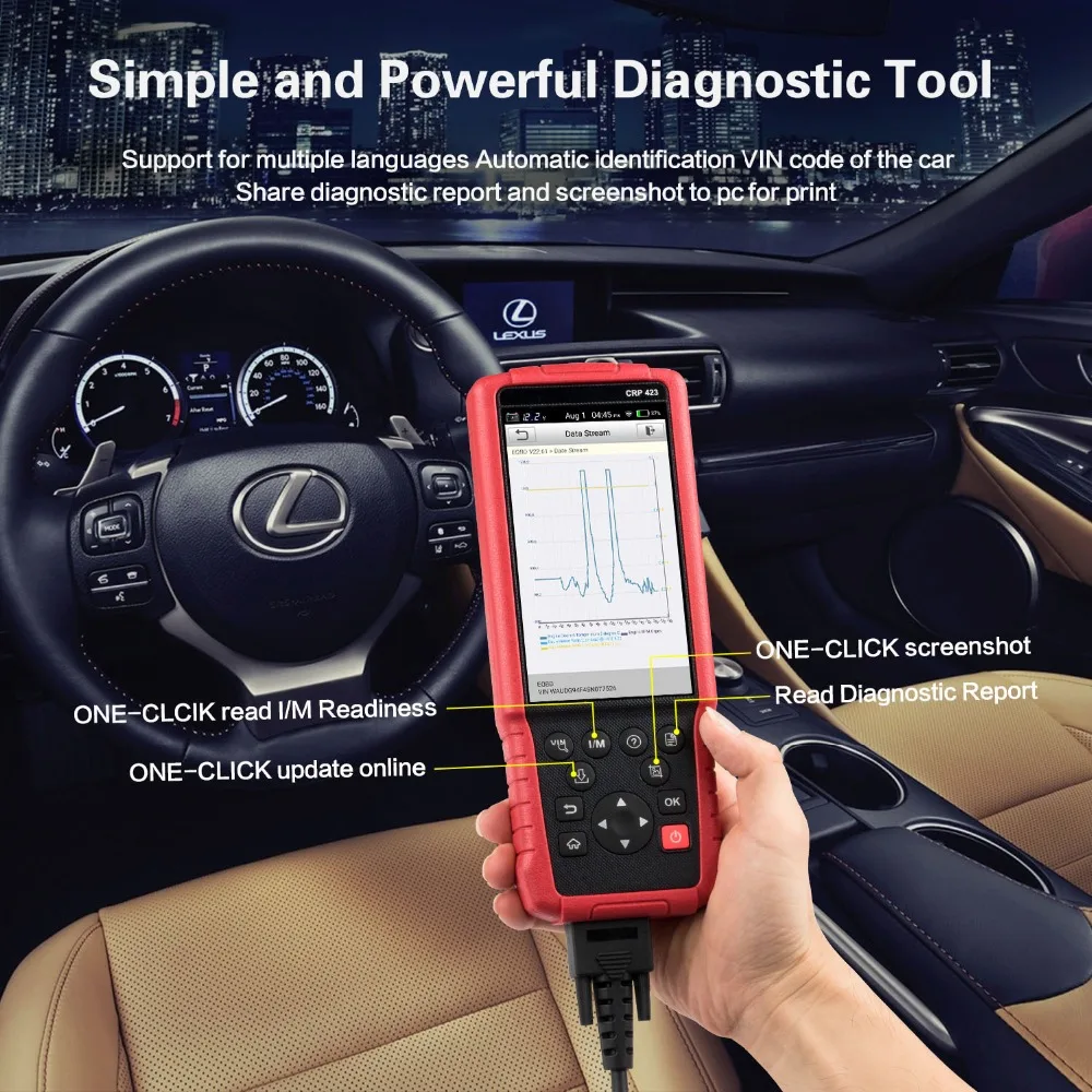 Старт X431 CRP423 OBD2 двигателя ABS воздушная подушка SRS на Бортовая Система диагностики