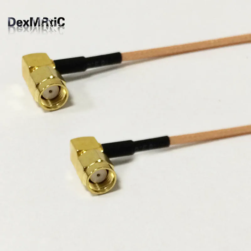 1 шт. Новый RP SMA мужской правый угол для штекер 90 градусов кабель pigtail RG316 оптовая
