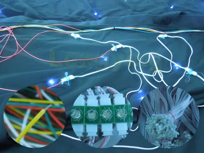 Бесплатная доставка 4 м * 6 Светодиодная звезда занавеска для сцены фоны