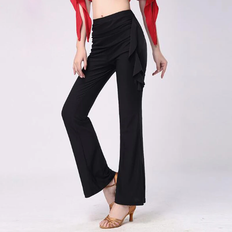 2018 новые модные черные женские брюки для латинских танцев взрослых современные