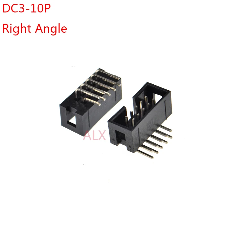 Разъем JTAG ISP 10 шт. 2 54 мм прямоугольный разъем idc двухрядный PCB 2x5PIN DC3 контактный