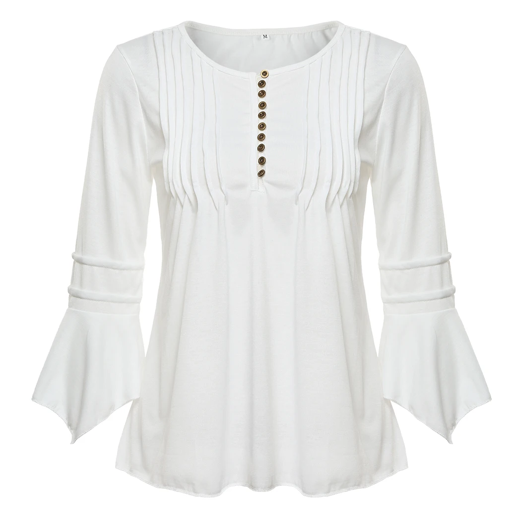 Элегантные женские топы и блузки летние однотонные повседневные с оборками