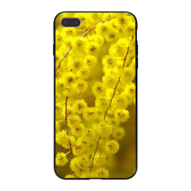 MaiYaCa желтый Мимоза цветы Новейшие супер милые чехлы для телефонов Apple iPhone 8 7 6 6S Plus X