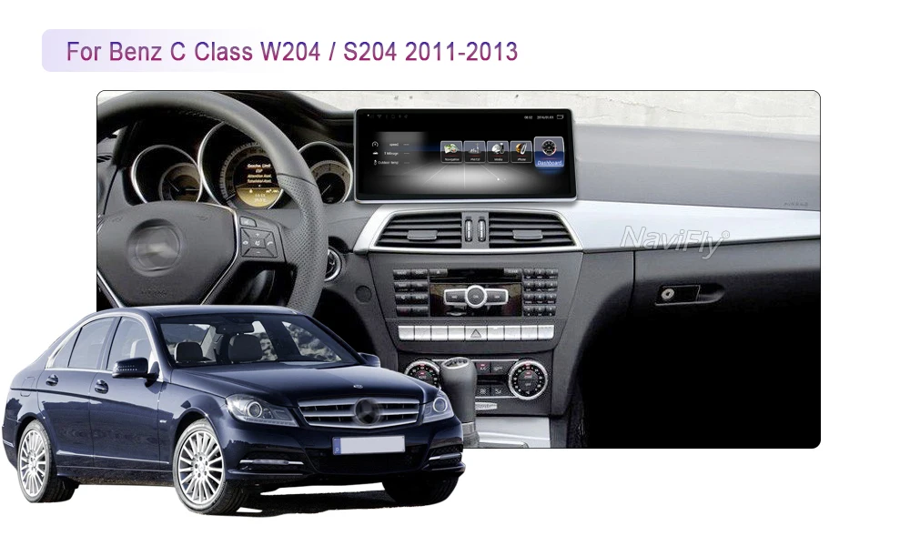 NaviFly 10,25 ''автомобильный аудио gps навигатор для Benz C Class W204 2011-2013 4G LTE wifi Bluetooth рулевое колесо управления