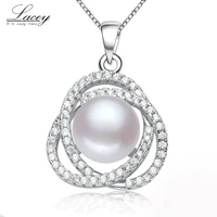 sterling silver jewelry pendantbig natural freshwater pearl pendant necklace wedding for womenmother pearl pendant best gifts