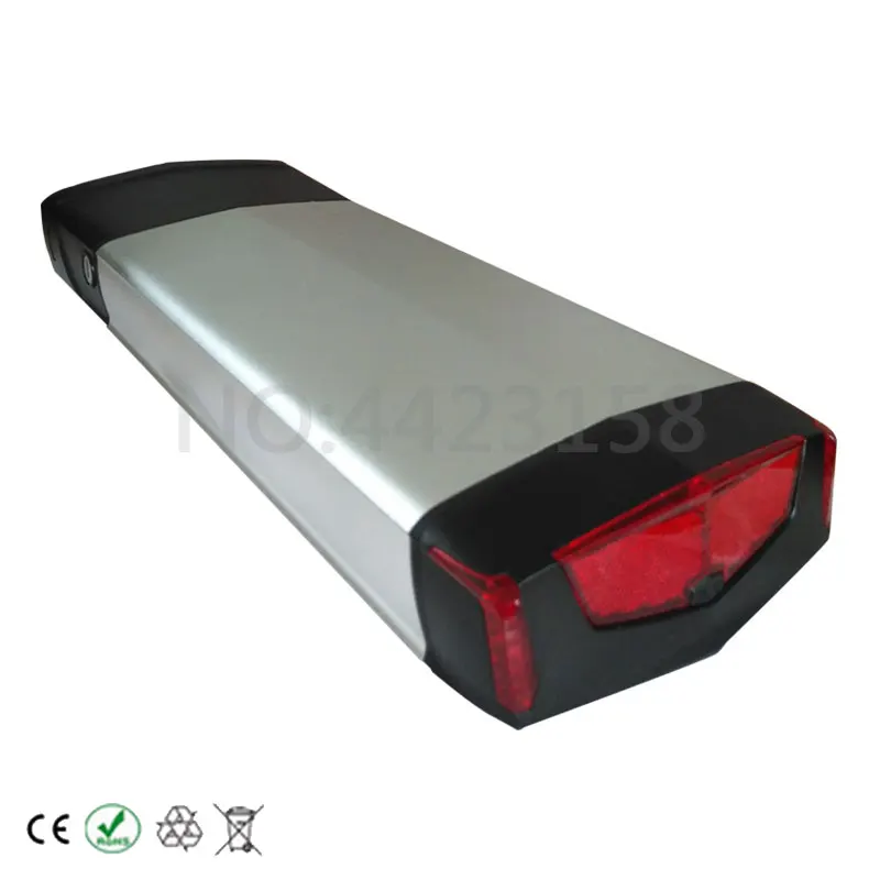 Battery Электрический велосипед 36В 10AH задний стеллаж для выставки товаров Батарея для Bafang BBS01 BBS02, фара для электровелосипеда в Батарея е-байка 36В 10AH+ двойной Слои Чемодан стеллаж для выставки товаров - Цвет: Battery