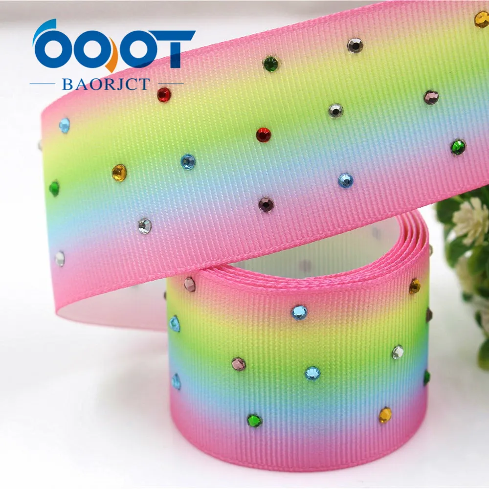 I-181106-5 5 ярдов/лот 1-1/2 &quot38 мм бриллиант ремесло корсажная лента DIY Стразы бант для