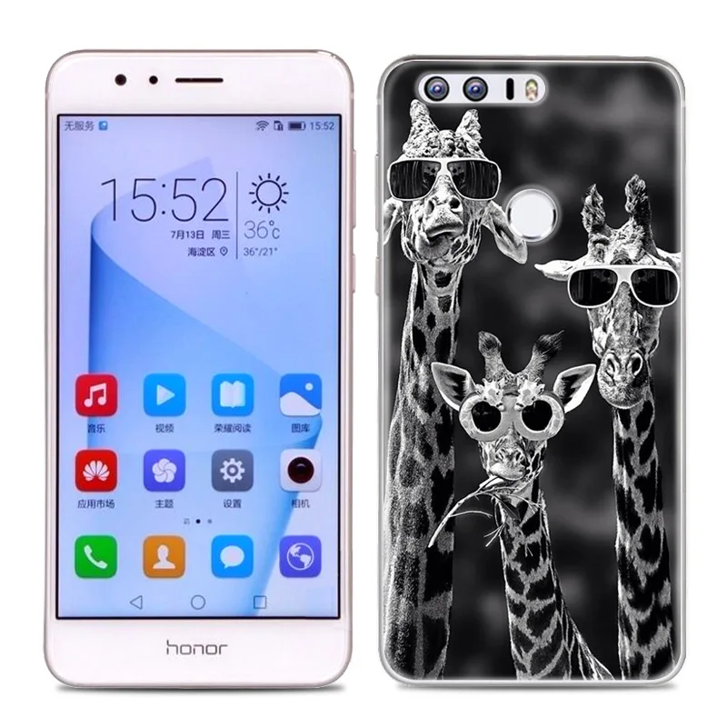 Lulumi Солнцезащитные очки олень Телефон чехол для Huawei Honor 8 Honor8 Животные мультфильм