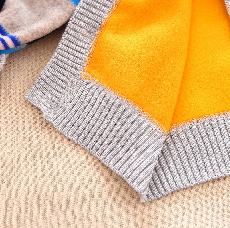 2019 New Baby Sweaters Autumn Winter Knitted Cardigan Plus Thick Velvet Warm Kids Clothes Boys Girls Sweater Casual Outerwear |