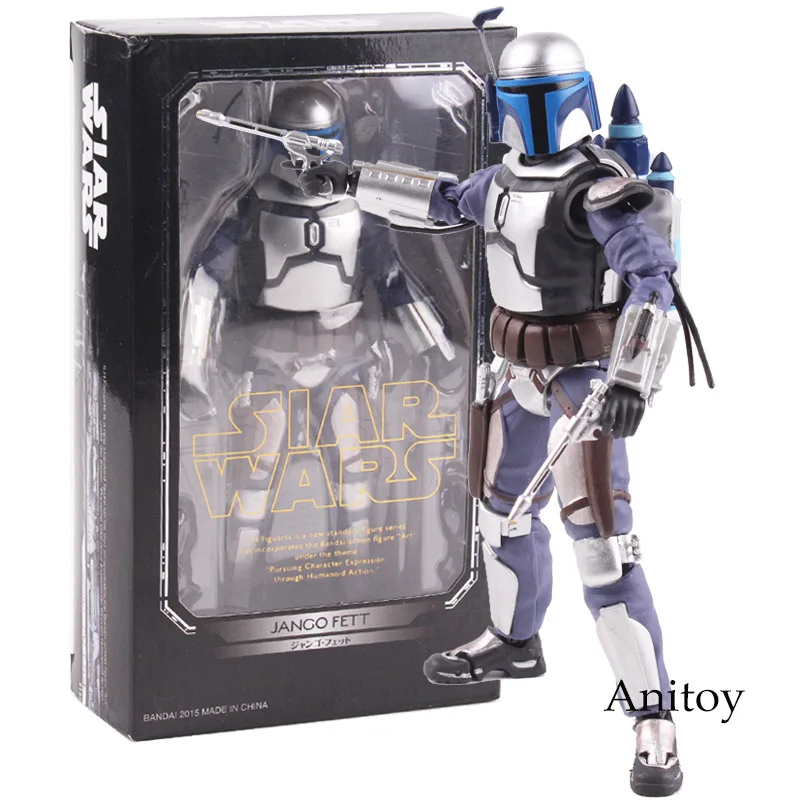 Звездные войны фигурка shf Аниме Фигурка Звездные войны Джанго Фетт охотник фигурка из ПВХ, Коллекционная модель, игрушка